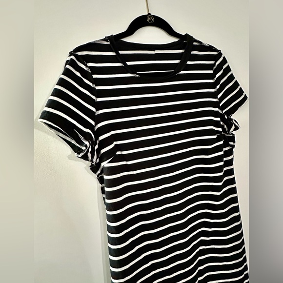 Old Navy Black and White Striped Tee Shirt Dress Size Large - Picture 6 of 12